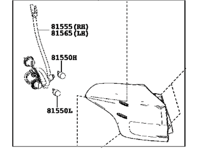 Toyota 81560-0R061 Lamp Assembly, Rear Combination