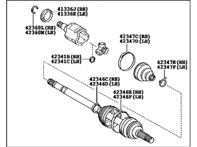 2016 Toyota RAV4 Axle Shaft - 42330-0R020