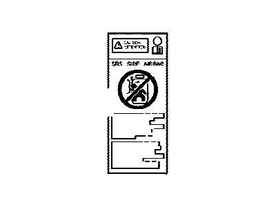 Toyota 74596-78010 Label, Side Air Bag