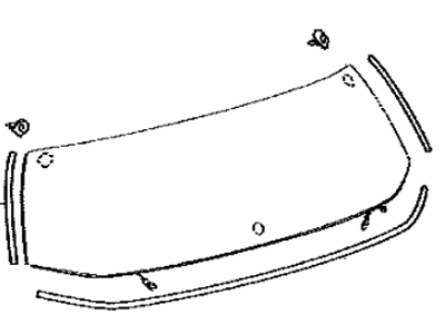 Toyota 68105-0R040 Glass Sub-Assembly, Back