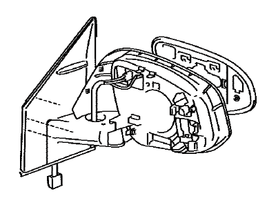 Toyota 87961-0R100 Driver Side Mirror Outside