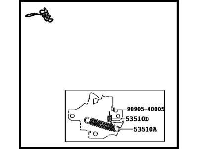 Toyota 53510-0R030 Lock Assembly, Hood