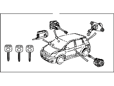 Toyota 69005-5C140 Cylinder Set, Lock