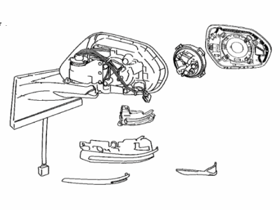 Toyota 87940-47570 Outside Rear View Driver Side Mirror Assembly