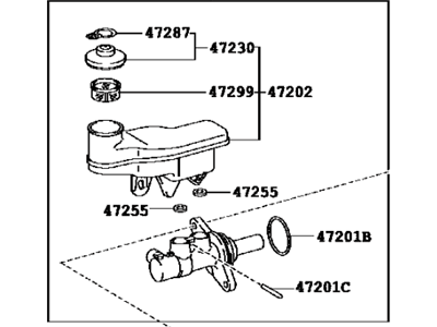 2014 Scion iQ Brake Master Cylinder - 47201-74031