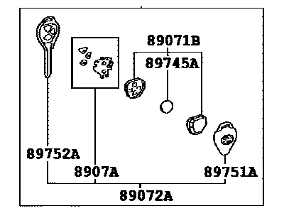 Toyota 89070-21120 Transmitter Assy, Door Control