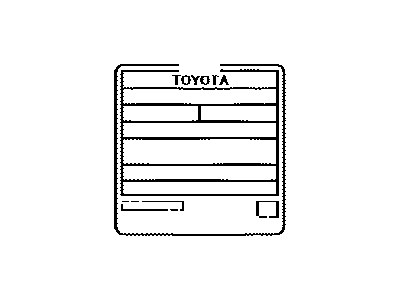 Toyota 11298-50242 Plate, Emission Control Information