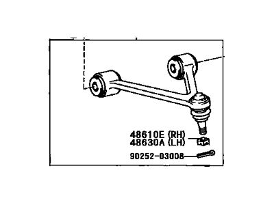 Toyota 48610-19025 Front Suspension Upper Control Arm Assembly Right