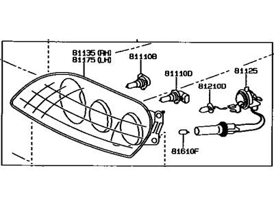 Toyota 81110-1B240 Passenger Side Headlight Assembly