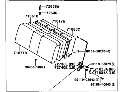 Toyota 71480-1D501-C2 Back Assembly, Rear Seat