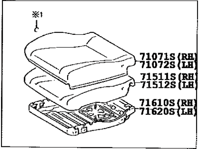 1998 Toyota Supra Seat Cushion - 71420-1D620-A1