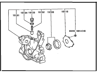 1995 Toyota Supra Oil Pump - 15100-46041