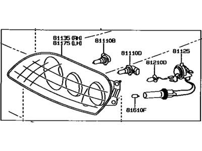 1996 Toyota Supra Headlight - 81150-1B170