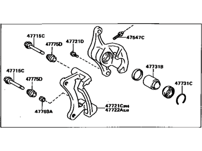 Toyota 47750-14250 Cylinder Assy, Disc Brake, Rear LH