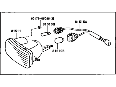 Toyota 81510-80086 Lamp Assy, Front Turn Signal, RH