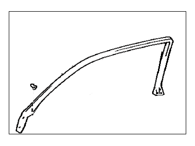 Toyota 62381-14140 Weatherstrip, Roof Side Rail, RH