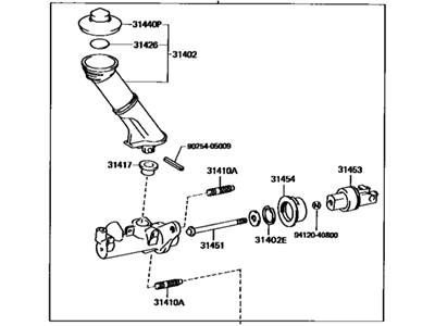 Toyota 31410-14310 Cylinder Assy, Clutch Master