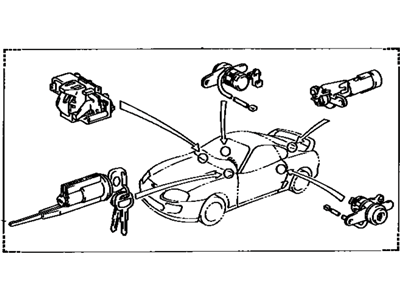 Toyota Supra Door Lock Cylinder - 69005-14750