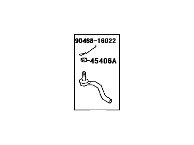 Toyota 45460-19235 Rod Assembly, Tie, RH