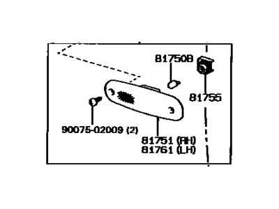 Toyota 81750-14080 Lamp Assy, Rear Side Marker, RH