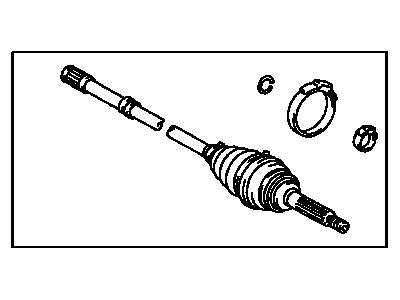 Toyota 42370-29107 Shaft Assembly, Rear Drive Outboard Joint, Right