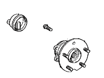 Toyota 42460-48040 Rear Axle Bearing And Hub Assembly, Left