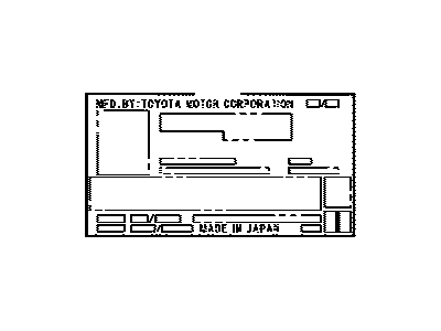 Toyota 74514-47010 Label, Certification