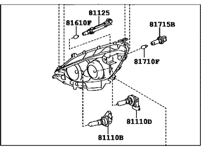 Toyota 81150-52E81 Driver Side Headlight Assembly