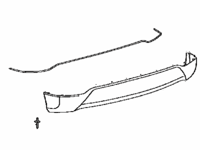 Toyota 76092-52020-E0 Spoiler Sub-Assembly, Rear