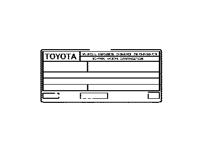 Toyota 11298-21321 Label, Emission Cont