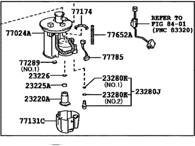 Toyota Prius C Fuel Pump - 77020-52450