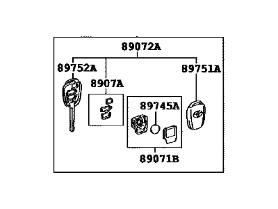 2014 Toyota RAV4 Car Key - 89070-42830