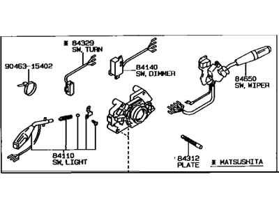 Toyota Corolla Turn Signal Switch - 84310-1A200