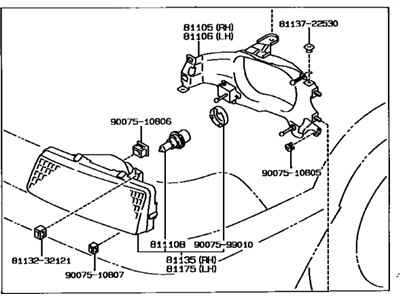 1991 Toyota Corolla Headlight - 81150-1A750