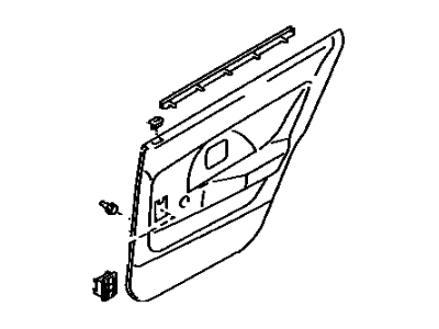 Toyota 67640-1A640-04 Board Sub-Assembly, Rear Door Trim, LH