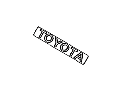 Toyota 75441-12490 Luggage Compartment Door Name Plate, No.1
