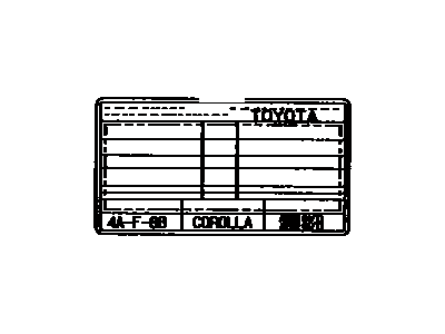 Toyota 11298-16650 Plate, Emission Control Information