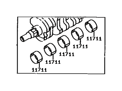 Toyota 11704-27022 Bearing Set, Crankshaft