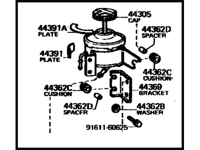 1980 Toyota Corona Power Steering Reservoir - 44360-20020