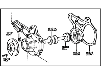 1980 Toyota Cressida Water Pump - 16110-41170