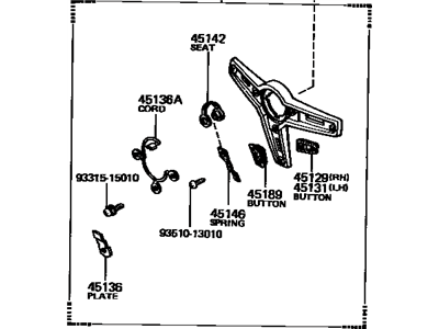 Toyota 45130-14020-01 Button Assembly, Horn