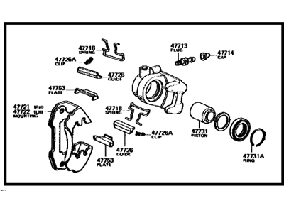 Toyota 47730-14120 Cylinder Assy, Front Disc Brake, RH