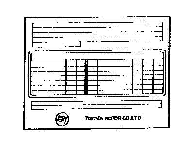 Toyota 74556-12111 Plate, Exhaust Emission Data