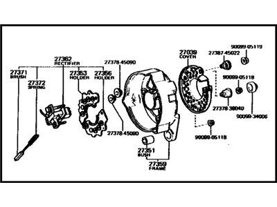 Toyota Cressida Alternator Case Kit - 27350-45100