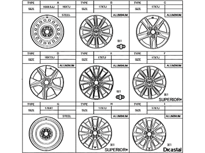 2015 Toyota Camry Spare Wheel - 42611-06B40