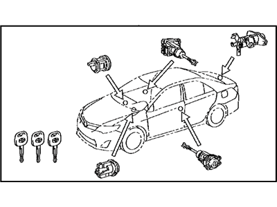 2013 Toyota Camry Door Lock Cylinder - 69005-06481