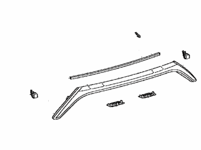 Toyota 76801-06610 Garnish Sub-Assembly, Ba