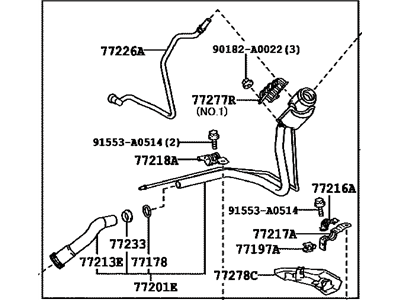 2016 Toyota Camry Fuel Filler Neck - 77210-06182