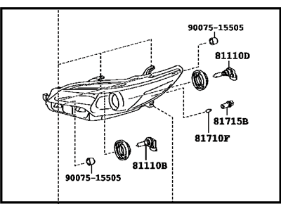 Toyota 81150-06860 Driver Side Headlight Assembly