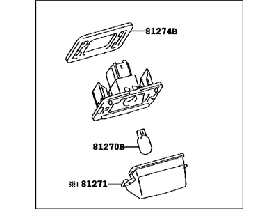 Toyota 81270-06030 Lamp Assembly, License Plate